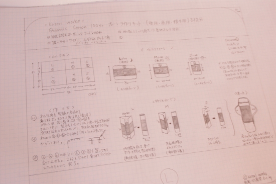 「型紙&作り方説明書」(布ナプキンの実寸)<br>2つ折&3つ折り&4つ折プレーン